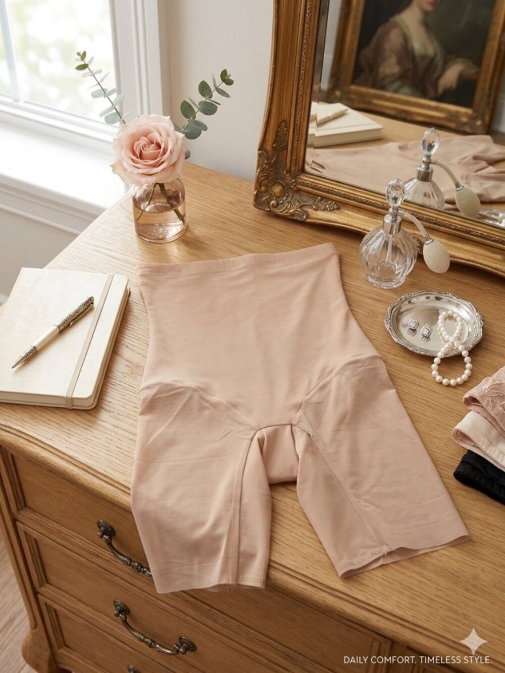 Honeylove HighWaist Nude Superpower High Compression Open Gusset Shaping Shorts
